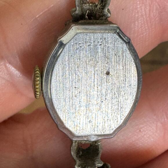 Vintage‎ Burtona Diamond Silver Gold Mechanical Automatic Ladies Wristwatch main image 11